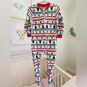 Christmas Zip Up Footie 24 months